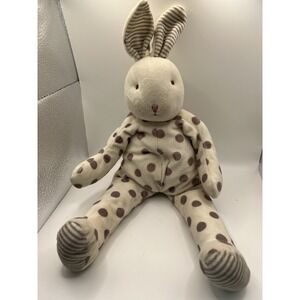 Bunnies By The Bay Carrots Gray Polka Dot Bunny Rabbit Plush Stuffed Animal 15"